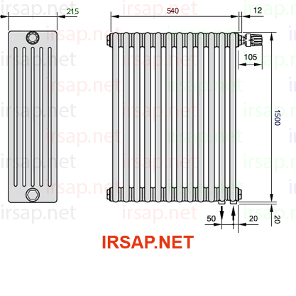 Радиатор IRSAP Tesi 61500/12 T25 CL 01